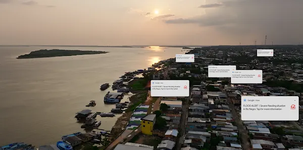 Image of Brazil floods with flood alerts