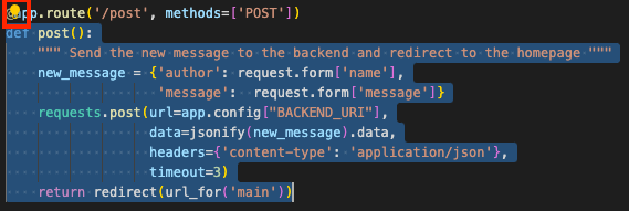 Das Glühbirnensymbol für intelligente Aktionen wird angezeigt, nachdem Sie einen Codeblock in VS Code ausgewählt haben.