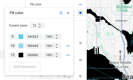 Set a new zoom level style